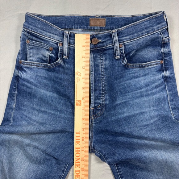 Mother The Tomcat Roller Sneak Jeans Sixth Sense Wash Flare Wide Leg Women's 29 - Picture 9 of 13